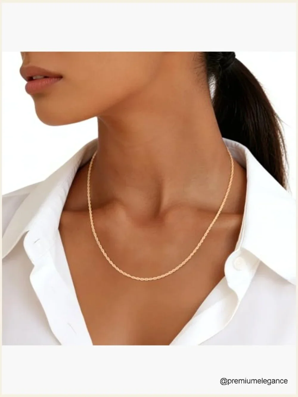 2mm 925 Sterling Silver Rope Chain Necklace 14K Gold Plated Lobster Clasp 16-26
